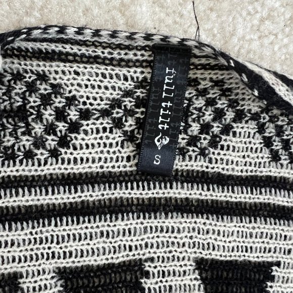 Full Tilt Size S Aztec cardigan fringe sweater - Picture 2 of 6